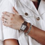 woman wearing cartier watch