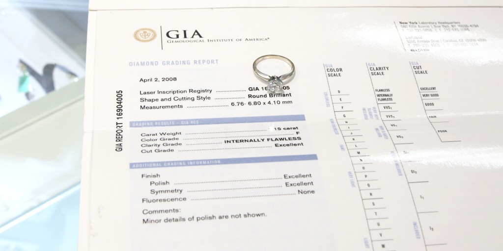 Diamond Solitaire and GIA certificate