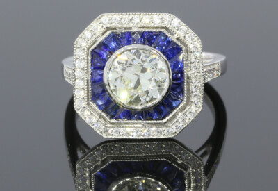 Blue-&-Transparent-Diamond-Ring