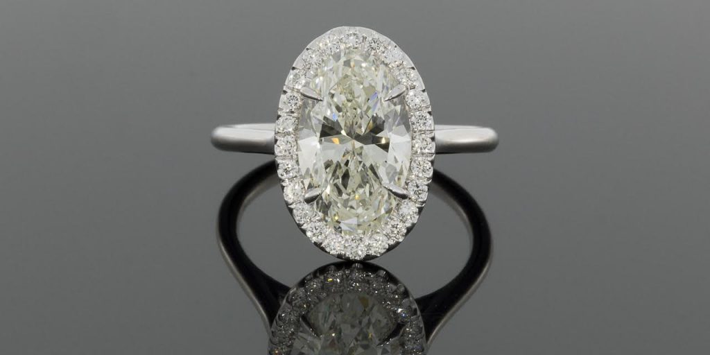 Sell jewelry in Kansas City, like this beautiful 3CT Oval Diamond Engagement Ring.