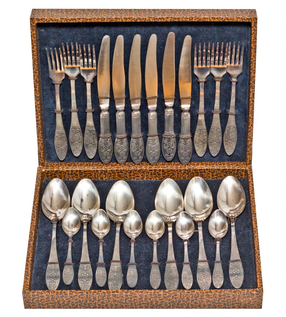 sterling silver flatware set