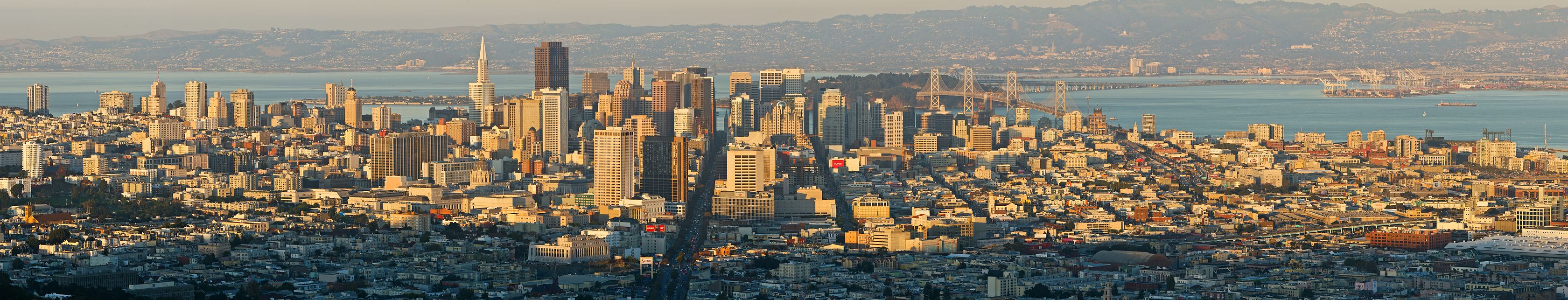 A panoramic shot of San Francisco