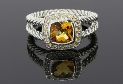 Citrine-And-Diamond-Ring