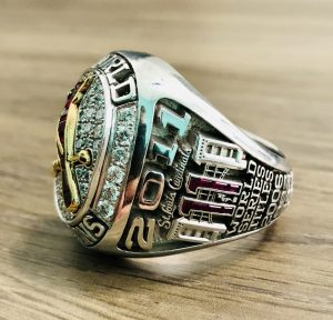 2011 St. Louis Cardinals World Series Championship Ring on the table