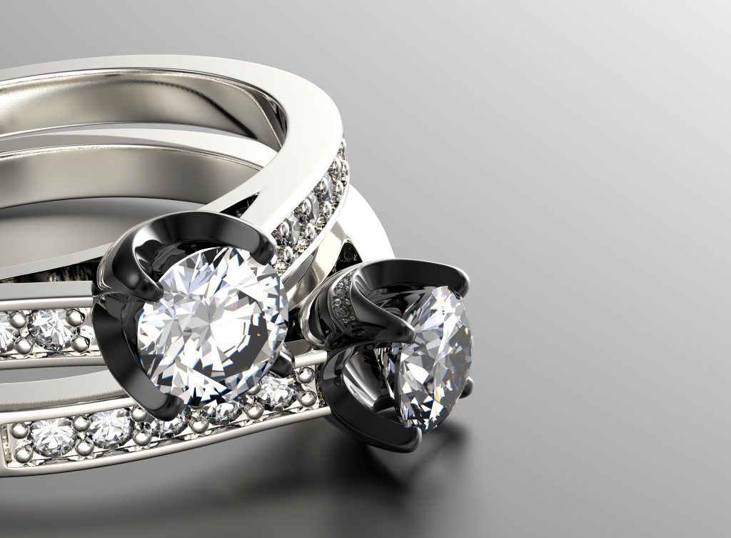Two pieces of diamond engagement ring