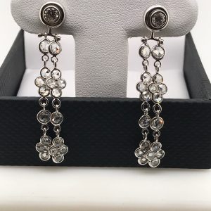 Vintage-rose-cut-diamond-dangle-earrings