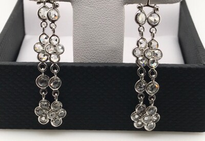 Vintage-rose-cut-diamond-dangle-earrings