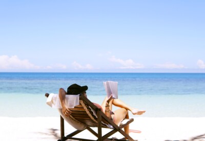 Woman-sitting-on-beach-chair