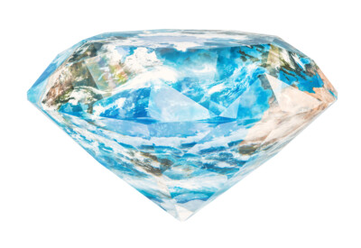Dimond-With-Earth-Reflection