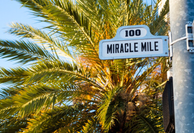A street sign at Miracle Mile