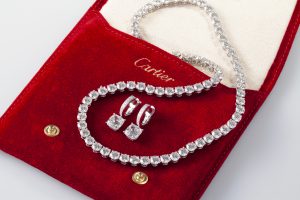 Cartier Diamond Necklace and Earrings