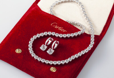 Cartier Diamond Necklace and Earrings