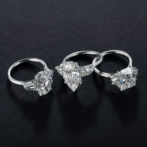 three diamond rings