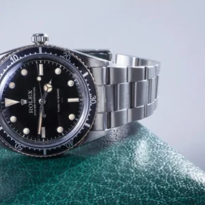 Rolex watch prepared for a professional online evaluation
