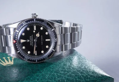 Rolex watch prepared for a professional online evaluation